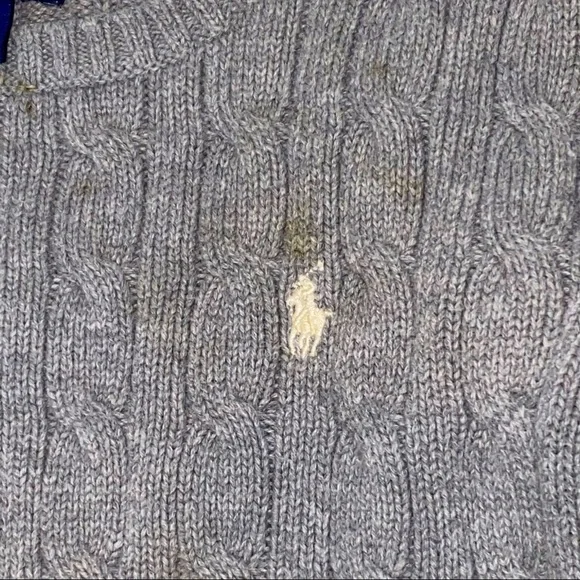 🛑Sold🛑 Boys Polo Ralph Lauren Cable Knit Sweater size 4T - Picture 3 of 4